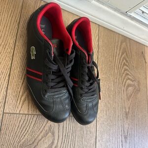 Lacoste Women's Black and Red Sneakers
